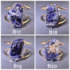 Sodalite freeform faceted cuff bracelet