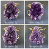 Druzy amethyst crystal cluster cuff bracelet