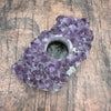 Druzy amethyst tea light candle holder