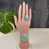 Amazonite oval cuff bracelet