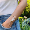 Chunky Lemurian crystal statement cuff bracelet