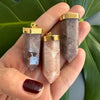 Pink amethyst point pendant