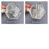 Large crystal hexagon cuff bracelet