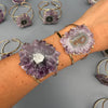 Amethyst stalactite cuff bracelet