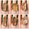 Freeform faceted chunky lodolite quartz crystal statement ring