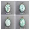 Larimar oval-shaped pendant