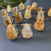 Rutilated quartz teardrop ring