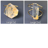 Chunky freeform faceted golden healer crystal cuff bracelet