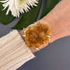 Druzy citrine cuff bracelet