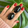 Black onyx oval ring