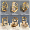 Chunky freeform faceted smoky quartz statement ring