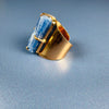 Blue kyanite cuff ring