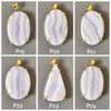 Blue lace agate mixed shape cabochon pendant