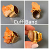Tangerine crystal cluster statement ring