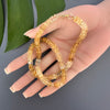 Shaded citrine heishi knotted necklace