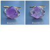 Purple amethyst hexagon cuff bracelet