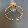 Druzy citrine cuff bracelet