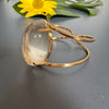 Clear crystal marquise gold cuff bracelet