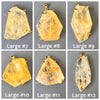 Golden healer chunky freeform faceted crystal pendant