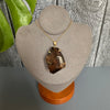 Freeform faceted smoky quartz pendant