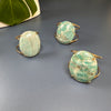 Amazonite oval cuff bracelet