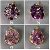 Druzy amethyst cluster pendant