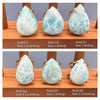Larimar pear-shaped ring