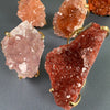 Druzy pink amethyst crystal cluster statement ring