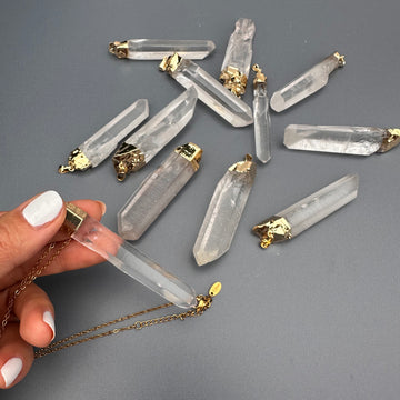 Large lemurian point pendant