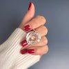 Medium chunky raw crystal statement ring