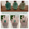 Freeform faceted green quartz ring
