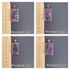 Amethyst rectangle pendant