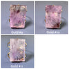 Large faceted rectangle purple amethyst crystal cuff bracelet
