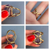 Large raw purple amethyst gem ring