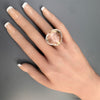 Crystal heart ring