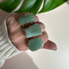 Freeform faceted green quartz ring