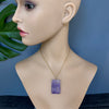 Amethyst rectangle pendant