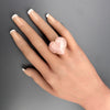 Rose quartz heart ring
