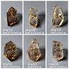 Chunky freeform faceted smoky quartz statement ring