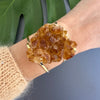 Druzy citrine cuff bracelet
