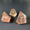 Chunky freeform faceted rose quartz statement ring