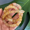 Shaded citrine heishi knotted necklace