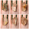 Freeform faceted chunky lodolite quartz crystal statement ring