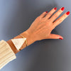 White quartz triangle cuff bracelet