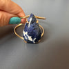Sodalite pear cuff bracelet