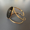 Black onyx marquise cuff bracelet