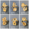 Raw citrine slice dual stone ring