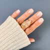 Rutilated quartz teardrop ring