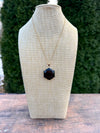 Black onyx hexagon pendant