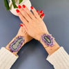 Oversized amethyst stalactite statement cuff bracelet